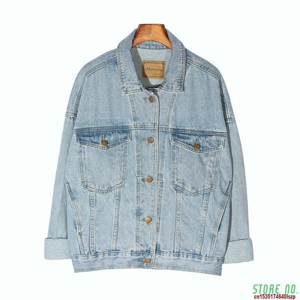 women jacket 2021 autumn winter oversize denim jackets washed blue jeans coat turn-down collar outwear bomber jacket, Black;brown
women jacket 2021 autumn winter oversize denim jackets washed blue jeans coat turn-down collar outwear bomber jacket, Black;brown