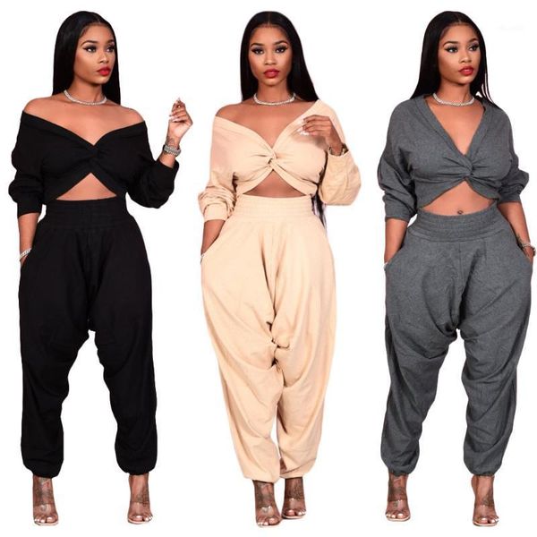 2021 winter women's clothing new style navel exposed v-neck solid color two suits outfits for women two piece outfits1, Gray
2021 winter women's clothing new style navel exposed v-neck solid color two suits outfits for women two piece outfits1, Gray