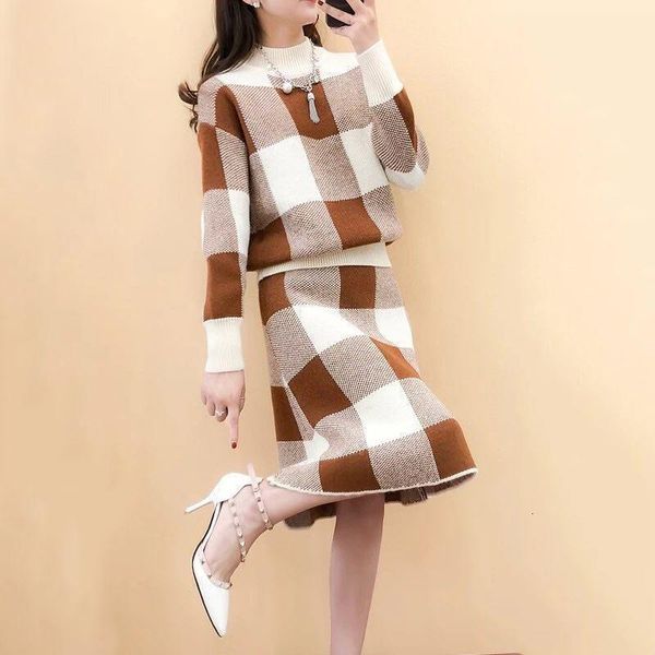 autumn winter women fashion new long sweater skirts 2 piece suit female casual loose plaid patchwork two piece sets pullover c91, Gray
autumn winter women fashion new long sweater skirts 2 piece suit female casual loose plaid patchwork two piece sets pullover c91, Gray