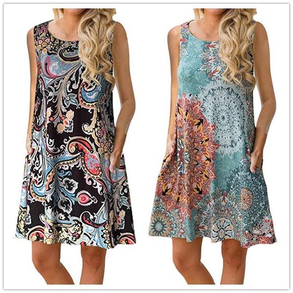 summer beach dress 2021 women sleeveless boho print dress casual o-neck pockets a-line loose dress plus size 2xl vestidos, Black;gray
summer beach dress 2021 women sleeveless boho print dress casual o-neck pockets a-line loose dress plus size 2xl vestidos, Black;gray