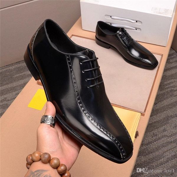 20 brand designer full grain genuine leather business luxury men dress shoes retro patent leather oxford shoes for men eu size 38-45 33, Black
20 brand designer full grain genuine leather business luxury men dress shoes retro patent leather oxford shoes for men eu size 38-45 33, Black