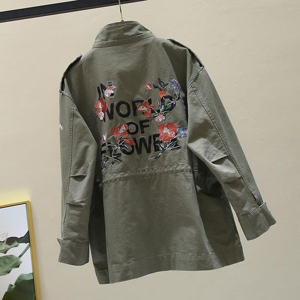 spring autumn women jacket coat large size embroidery long sleeve casual long windbreaker female harajuku loose khaki outerwear, Black;brown
spring autumn women jacket coat large size embroidery long sleeve casual long windbreaker female harajuku loose khaki outerwear, Black;brown