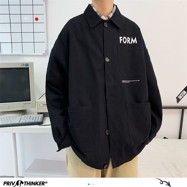 privathinker men's letter printed oversized jackets streetwear men casual loose outer wear autumn new men's hip hop jackets 201218, Black;brown
privathinker men's letter printed oversized jackets streetwear men casual loose outer wear autumn new men's hip hop jackets 201218, Black;brown