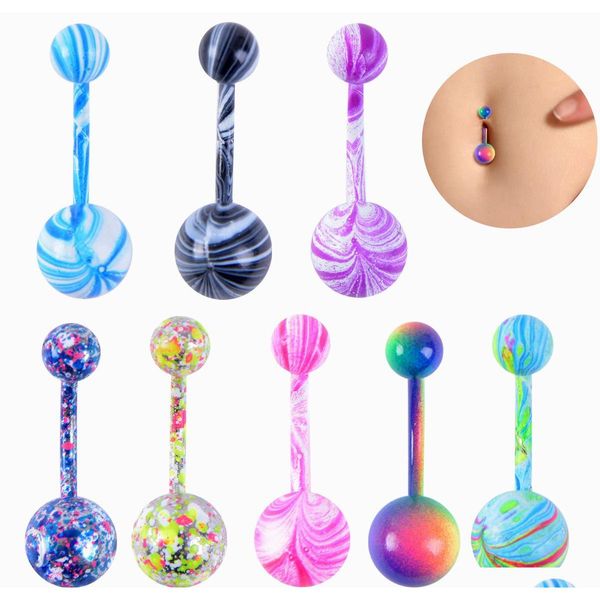 trendy round barbell coating spot colored navel nail stainless steel belly button rings body piercing jewelry puncture pmbk8, Silver
trendy round barbell coating spot colored navel nail stainless steel belly button rings body piercing jewelry puncture pmbk8, Silver