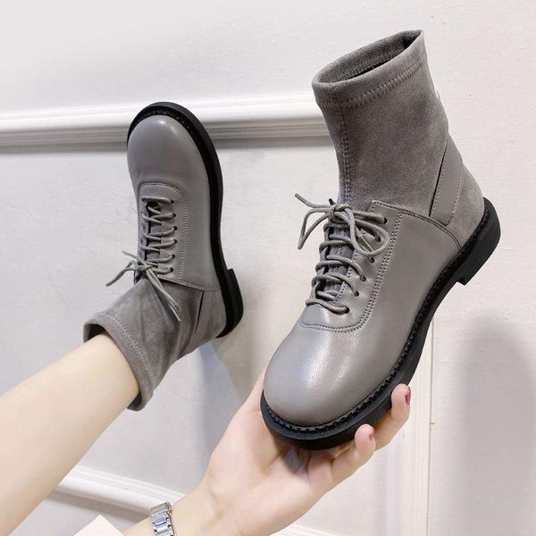 boots autumn/winter 2021 korean version lace-up women's round toe leather casual socks middle tube size1, Black
boots autumn/winter 2021 korean version lace-up women's round toe leather casual socks middle tube size1, Black