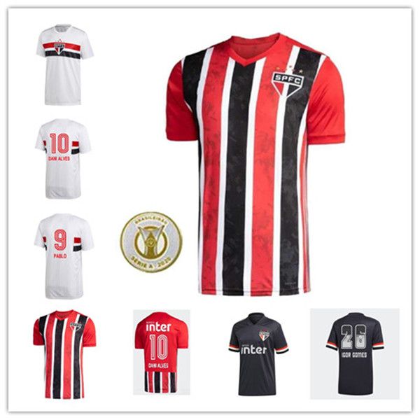 man woman kids kit dani alves pato 20 21 sao paulo jersey third away black red soccer 2020 2021 hernanes club home white football shirt, Black;yellow
man woman kids kit dani alves pato 20 21 sao paulo jersey third away black red soccer 2020 2021 hernanes club home white football shirt, Black;yellow