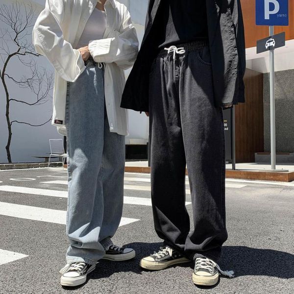 autumn straight jeans men's fashion solid color casual retro drawstring jeans men streetwear loose hip-hop denim trousers mens1, Blue
autumn straight jeans men's fashion solid color casual retro drawstring jeans men streetwear loose hip-hop denim trousers mens1, Blue