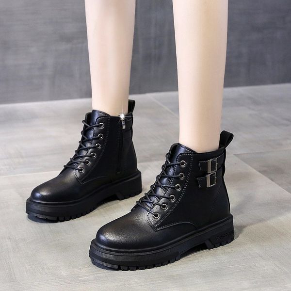fashion double buckle ankle brace for 2020 leather from dwaterproof plutonium water women boots square heels women's, Black
fashion double buckle ankle brace for 2020 leather from dwaterproof plutonium water women boots square heels women's, Black