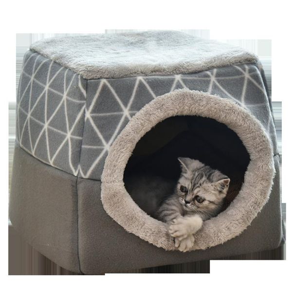 dog house pet dog cashmere house plaid cat diamond pet supplies cute warm cat sleeping mats winter products