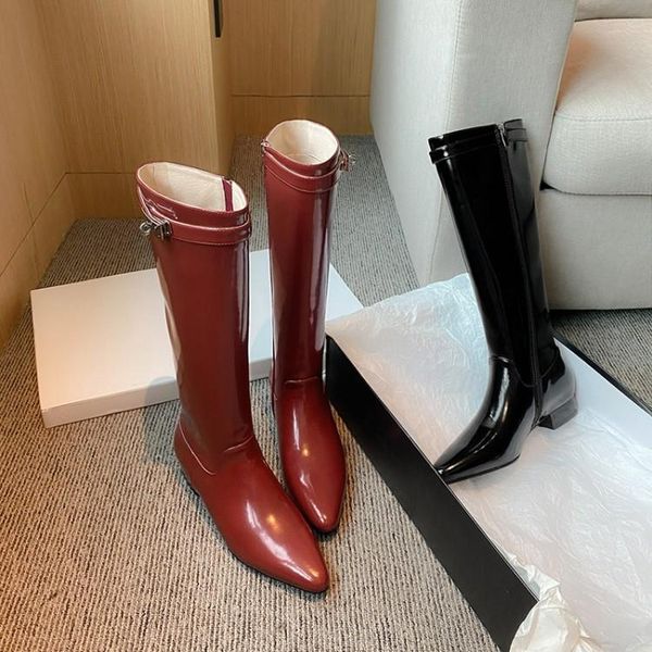 boots bright2021 autumn / winter simple small square head high thi heel straight tube women's zipper lo long sleeve knight, Black
boots bright2021 autumn / winter simple small square head high thi heel straight tube women's zipper lo long sleeve knight, Black