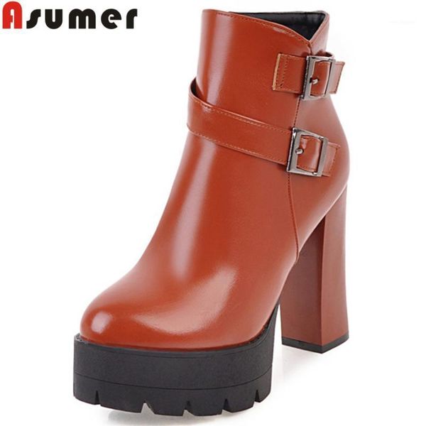 asumer 2021 autumn winter new women boots round toe zipper ladies boots black white brown platform buckle ankle1
asumer 2021 autumn winter new women boots round toe zipper ladies boots black white brown platform buckle ankle1