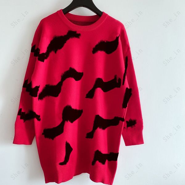 2023 fashion sweaters casual knit dress contrast color long sleeve autumn fashion wear classic letter pattern, White;black
2023 fashion sweaters casual knit dress contrast color long sleeve autumn fashion wear classic letter pattern, White;black