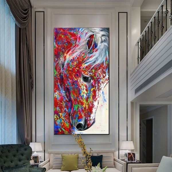 larger size modern abstract horse head oil painting colorful animal posters prints wall art picture for living room home decoration
larger size modern abstract horse head oil painting colorful animal posters prints wall art picture for living room home decoration