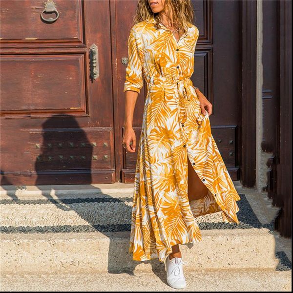 women dress 2021 spring summer long sleeve floral print sashes dress boho style party beach dresses vestidos de, Black;gray
women dress 2021 spring summer long sleeve floral print sashes dress boho style party beach dresses vestidos de, Black;gray