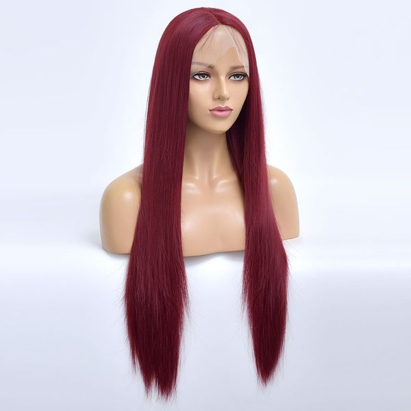 costume accessories long wine red silky t part stright natural synthetic lace front wigs for black white women heat resistant female fiber h, Silver
costume accessories long wine red silky t part stright natural synthetic lace front wigs for black white women heat resistant female fiber h, Silver