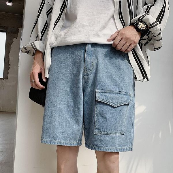 summer new short jeans men fashion solid color straight casual shorts man streetwear trend wild hip hop loose shorts male, Blue
summer new short jeans men fashion solid color straight casual shorts man streetwear trend wild hip hop loose shorts male, Blue