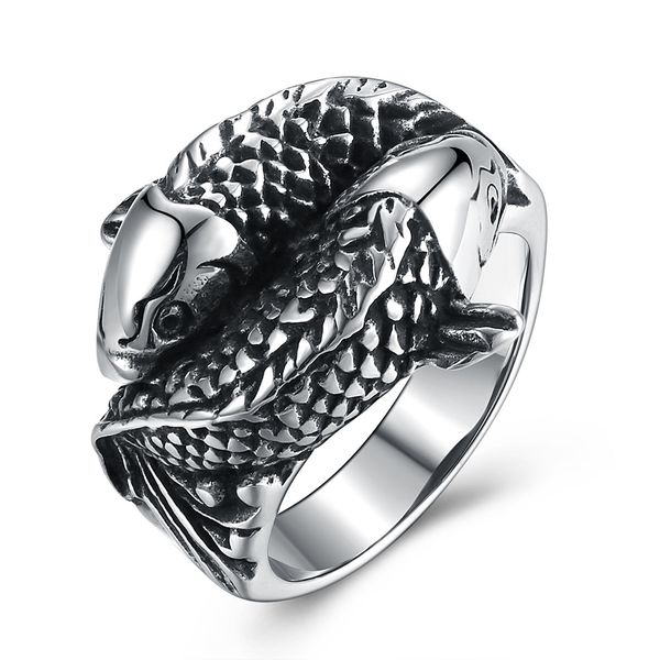 titanium steel ring men's japanese and korean fashion popular carp pisces finger ring cross-border selling wholesale jewelry, Silver
titanium steel ring men's japanese and korean fashion popular carp pisces finger ring cross-border selling wholesale jewelry, Silver
