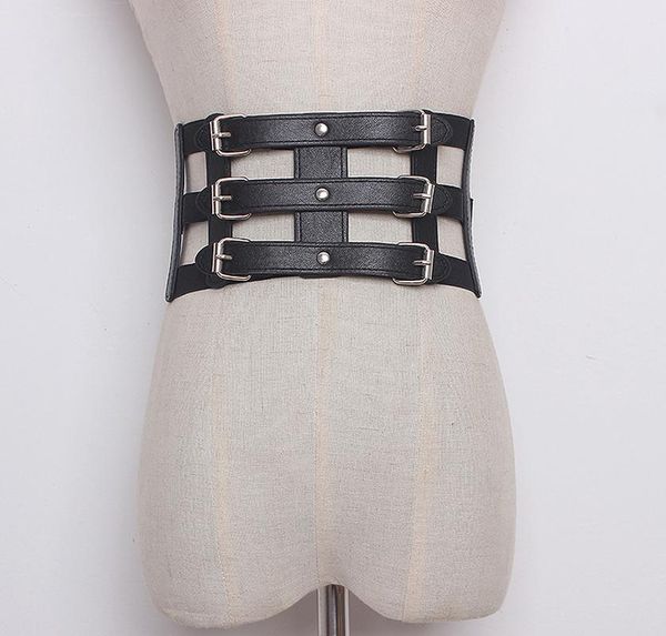 punk womens belts hollow out three-row pin buckle elastic black belt new fashion dress accessories belt female, Black;brown
punk womens belts hollow out three-row pin buckle elastic black belt new fashion dress accessories belt female, Black;brown