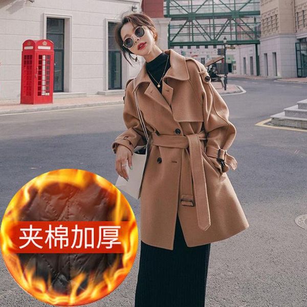 women's wool & blends cotton/single lining woolen coat for women small mid-length autumn and winter style all-match slim thin, Black
women's wool & blends cotton/single lining woolen coat for women small mid-length autumn and winter style all-match slim thin, Black