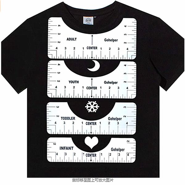 4pcs/set t-shirt alignment ruler for guiding t-shirt design fashion rulers with size chart for youth toddler
4pcs/set t-shirt alignment ruler for guiding t-shirt design fashion rulers with size chart for youth toddler