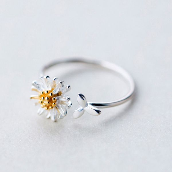 vintage daisy flower ring for women korean style rotatable adjustable opening finger rings bride wedding engagement statement jewelry gif, Silver
vintage daisy flower ring for women korean style rotatable adjustable opening finger rings bride wedding engagement statement jewelry gif, Silver