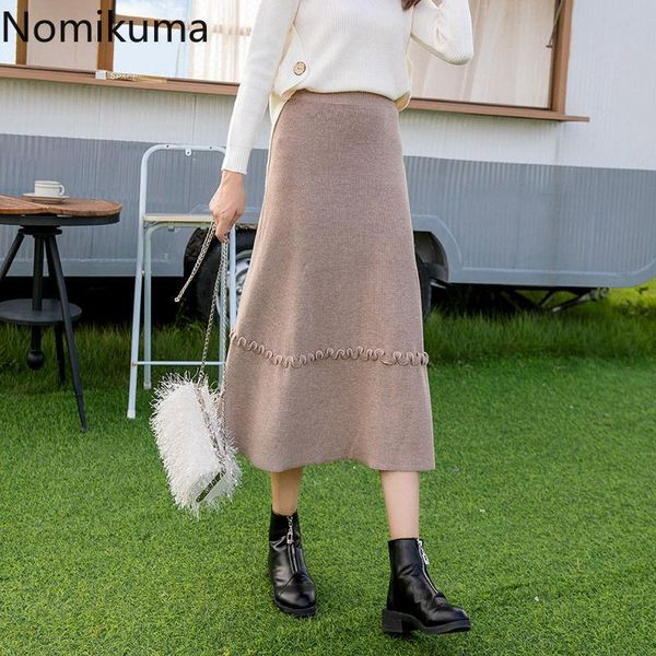 nomikuma 2020 autumn winter women sweater skirt korean ruffle patch a-line knitted skirts causal high waist mujer faldas 6d253, Black
nomikuma 2020 autumn winter women sweater skirt korean ruffle patch a-line knitted skirts causal high waist mujer faldas 6d253, Black