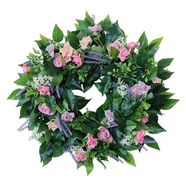 decorative flowers & wreaths artificial rose wreath fake leaves with flower for front door outdoor indoor garden office wedding decor1
decorative flowers & wreaths artificial rose wreath fake leaves with flower for front door outdoor indoor garden office wedding decor1
