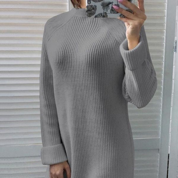 autumn solid knitted cotton sweater dresses women fashion loose o neck pullover female knitted dress vestidos feminino, White;black
autumn solid knitted cotton sweater dresses women fashion loose o neck pullover female knitted dress vestidos feminino, White;black