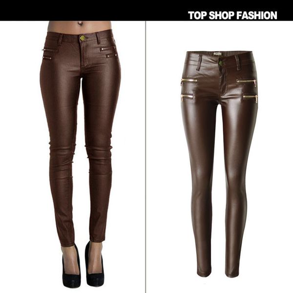 2021 women's coating pu imitation vintage coffee-colored leather denim skinny women low waist double zippers femme jeans 6eb3, Blue
2021 women's coating pu imitation vintage coffee-colored leather denim skinny women low waist double zippers femme jeans 6eb3, Blue