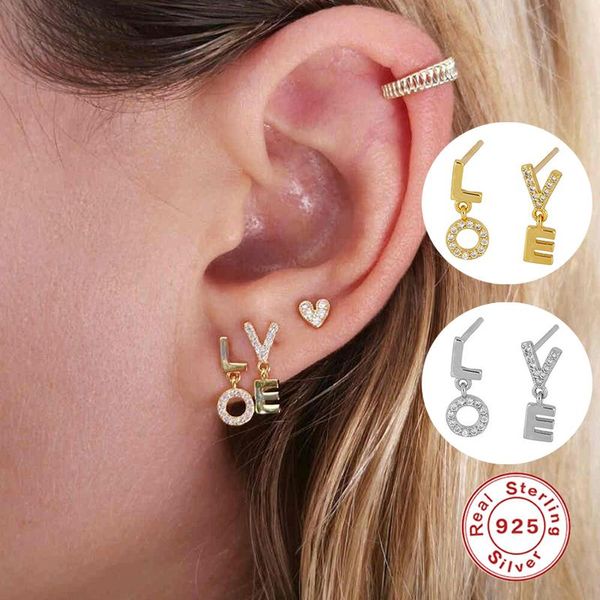 genuine 925 sterling silver korean earring initial letter love piercing stud earrings for women girls lovers' alphabet earrings, Golden;silver
genuine 925 sterling silver korean earring initial letter love piercing stud earrings for women girls lovers' alphabet earrings, Golden;silver