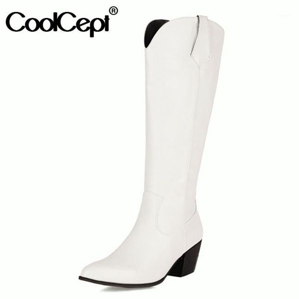 coolcept size 34-43 women knee boots pointed toe side zipper shoes strange heel winter boots women fashion party footwear1, Black
coolcept size 34-43 women knee boots pointed toe side zipper shoes strange heel winter boots women fashion party footwear1, Black