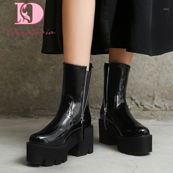 boots doratasia punk high block heels cool street platform ankle women slip-on zipper decorating woman shoes1, Black
boots doratasia punk high block heels cool street platform ankle women slip-on zipper decorating woman shoes1, Black