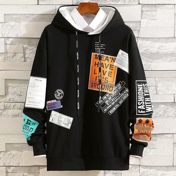 2020 spring autumn men's hoodie style streetwear trend print pullover sweatshirt men casual men clothing loose hoodies men, Black
2020 spring autumn men's hoodie style streetwear trend print pullover sweatshirt men casual men clothing loose hoodies men, Black