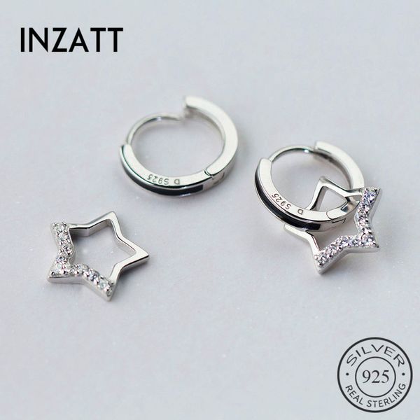 inzatt real 925 sterling silver cute zircon star hoop earrings for women anniversary party romantic fine jewelry accessories 200923, Golden;silver
inzatt real 925 sterling silver cute zircon star hoop earrings for women anniversary party romantic fine jewelry accessories 200923, Golden;silver