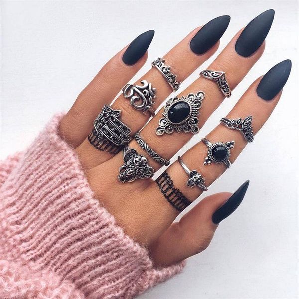 newbuy 10pcs/set vintage women bohemian jewelry silver color elephant crown gothic knuckle ring ringen voor vrouwen, Golden;silver
newbuy 10pcs/set vintage women bohemian jewelry silver color elephant crown gothic knuckle ring ringen voor vrouwen, Golden;silver