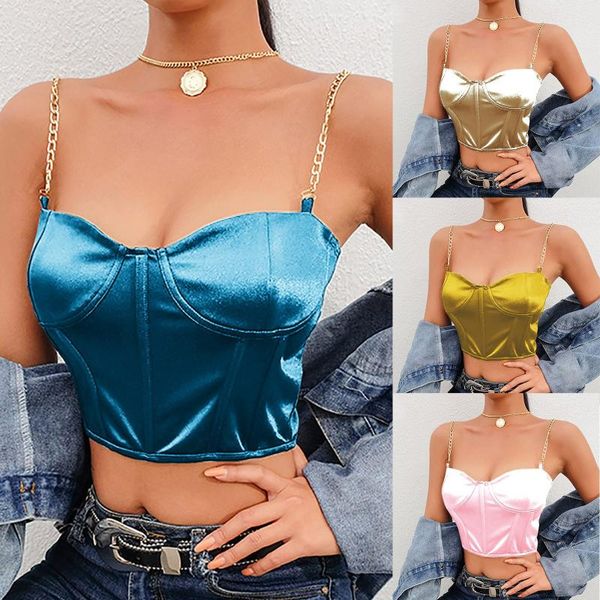 women satin corset crop summer clothing underwear shape bare shoulder party crop women tube, Black;white
women satin corset crop summer clothing underwear shape bare shoulder party crop women tube, Black;white