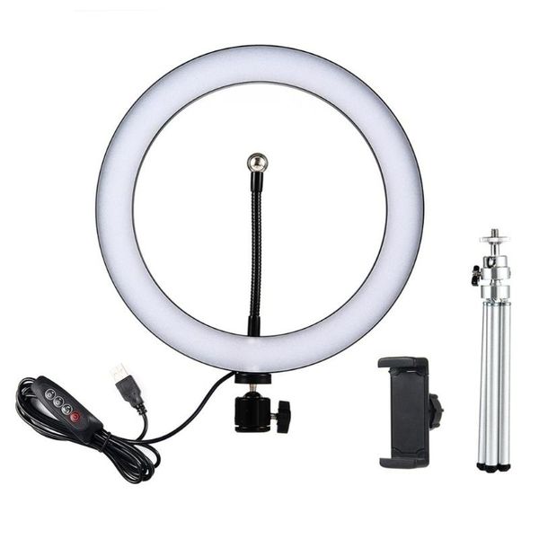 10.23inch Ring Lamp Video Light Dimmable Led Selfie Ring Light Pgraphy With Tripod For Phone Makeup Fill