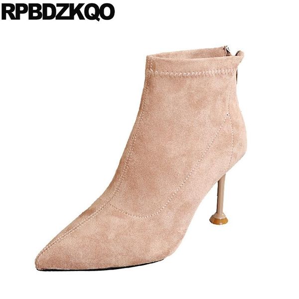 boots ankle shoes women sock high heel fall stiletto 2021 designer brown pointed toe ladies autumn suede short, Black
boots ankle shoes women sock high heel fall stiletto 2021 designer brown pointed toe ladies autumn suede short, Black