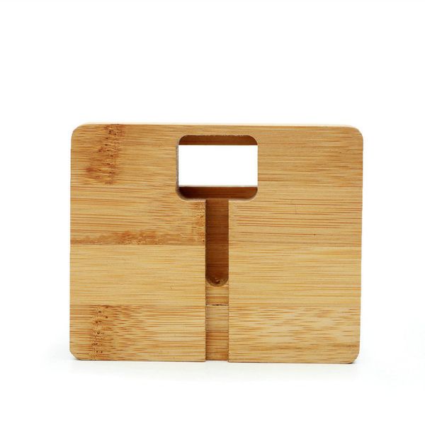 bamboo wood charging stand mobile phone holder for desk