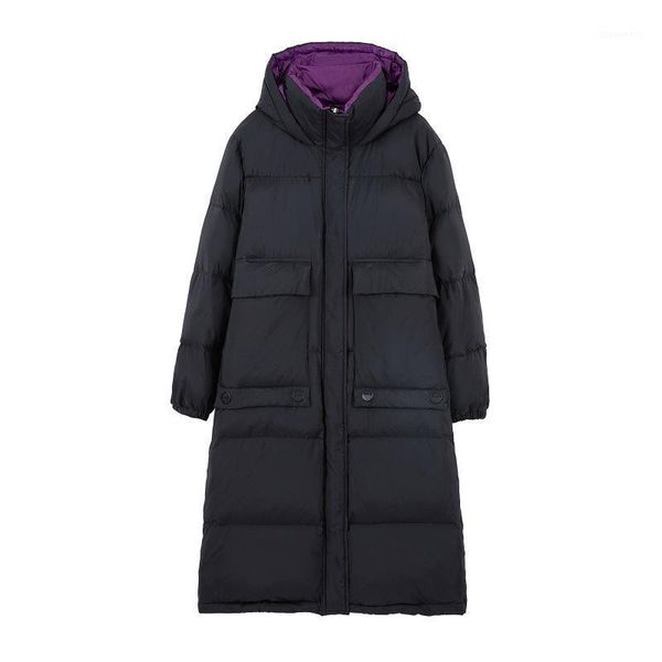 women's down & parkas european winter women coats with hoody lady x-long overcoats female clothing vf91011, Black
women's down & parkas european winter women coats with hoody lady x-long overcoats female clothing vf91011, Black