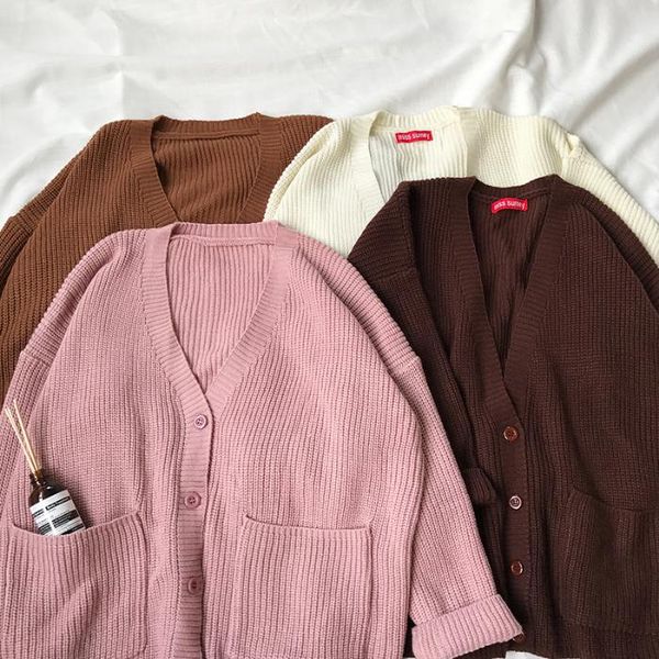 women's knits & tees hed 2021 korean women sweater cardigan double pocket design female knitted knit autumn winter, White
women's knits & tees hed 2021 korean women sweater cardigan double pocket design female knitted knit autumn winter, White
