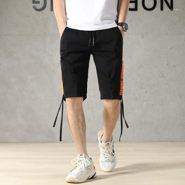 men's jeans summer 2021 men's shorts elastic hole fashion five-point knee-length denim large size brand1, Blue
men's jeans summer 2021 men's shorts elastic hole fashion five-point knee-length denim large size brand1, Blue