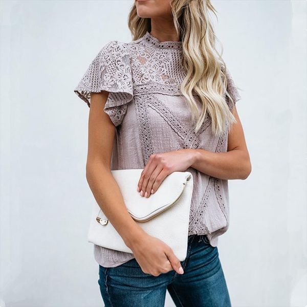 wuhaobo cotton lace shirts women 2019 fashion o neck short sleeve casual summer blouses and hollow out blusas, White
wuhaobo cotton lace shirts women 2019 fashion o neck short sleeve casual summer blouses and hollow out blusas, White