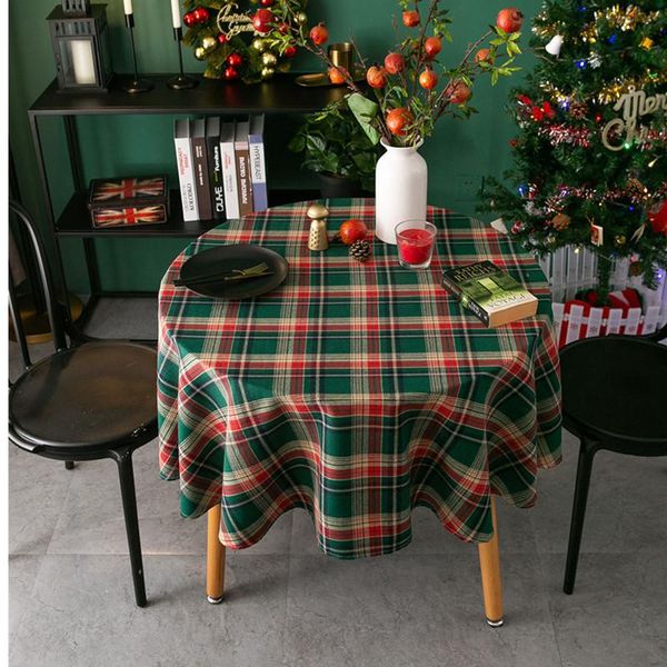 christmas plaid round tablecloth green table cover cotton linen picnic cloth red background cloth home dinning table decoration
christmas plaid round tablecloth green table cover cotton linen picnic cloth red background cloth home dinning table decoration