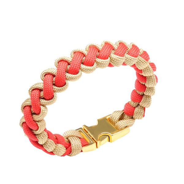 charm bracelets mama handmade weave red rope bracelet bangle woven gift for him, Golden;silver