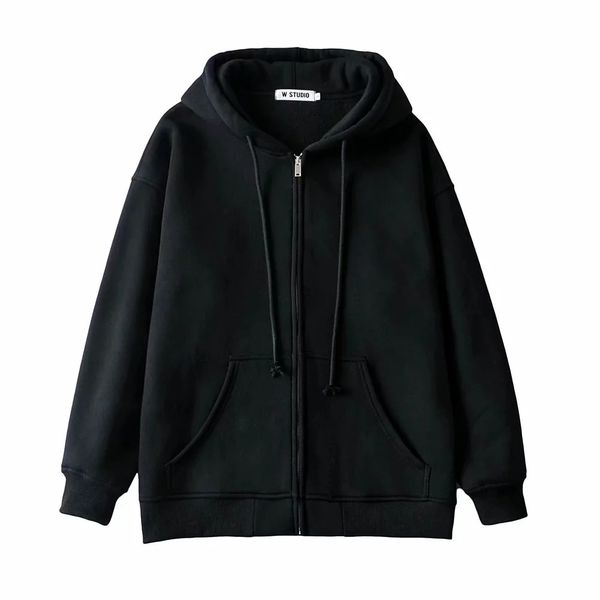2021 new plush thickened loose sweater fashion women's mid long zipper hooded coat in autumn and winter hr5x, Black
2021 new plush thickened loose sweater fashion women's mid long zipper hooded coat in autumn and winter hr5x, Black