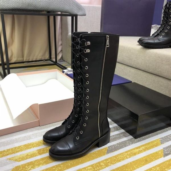 boots women shoes winter knee high zip genuine leather heels round toe zapatos de mujer, Black
boots women shoes winter knee high zip genuine leather heels round toe zapatos de mujer, Black