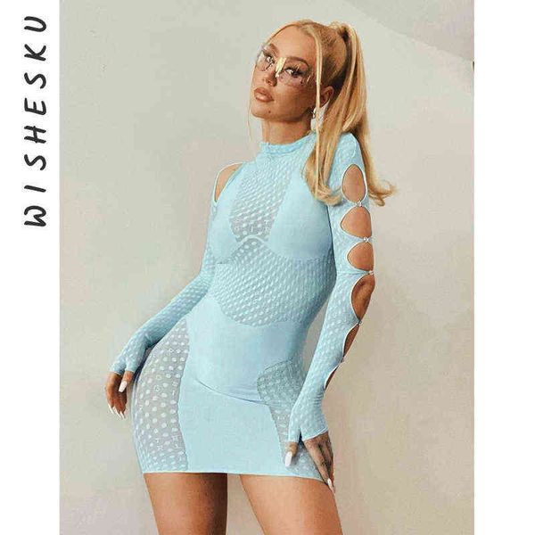 hollow out long sleeve bodycon dress women o neck flocking see through print mini dresses 2021 fall party club cute outfits g1223, Black;gray
hollow out long sleeve bodycon dress women o neck flocking see through print mini dresses 2021 fall party club cute outfits g1223, Black;gray