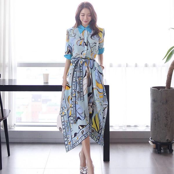 2021 summer geometric print irregular dress women elegant contrast color turn down collar pocket long shirt dress with belt, Black;gray
2021 summer geometric print irregular dress women elegant contrast color turn down collar pocket long shirt dress with belt, Black;gray