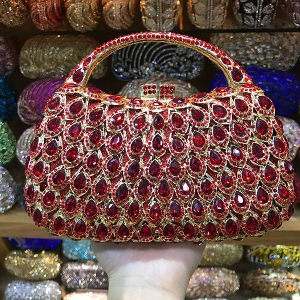 female wedding party hollow out crystal diamond handbag women evening bags box handbags ladies crystal clutch bag red
female wedding party hollow out crystal diamond handbag women evening bags box handbags ladies crystal clutch bag red